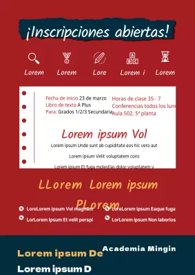 Promociona tu escuela en rojo y negro y capta nuevos estudiantes