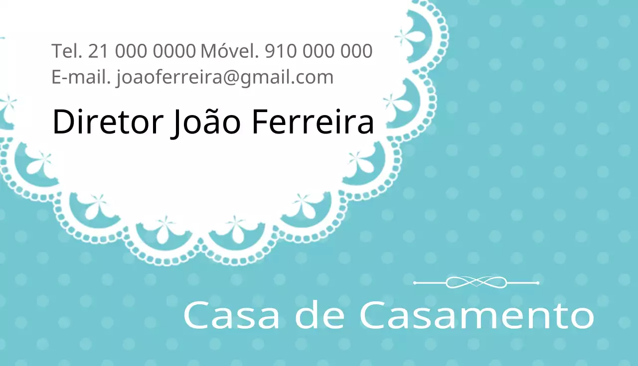 Cartões de visita para casamentos