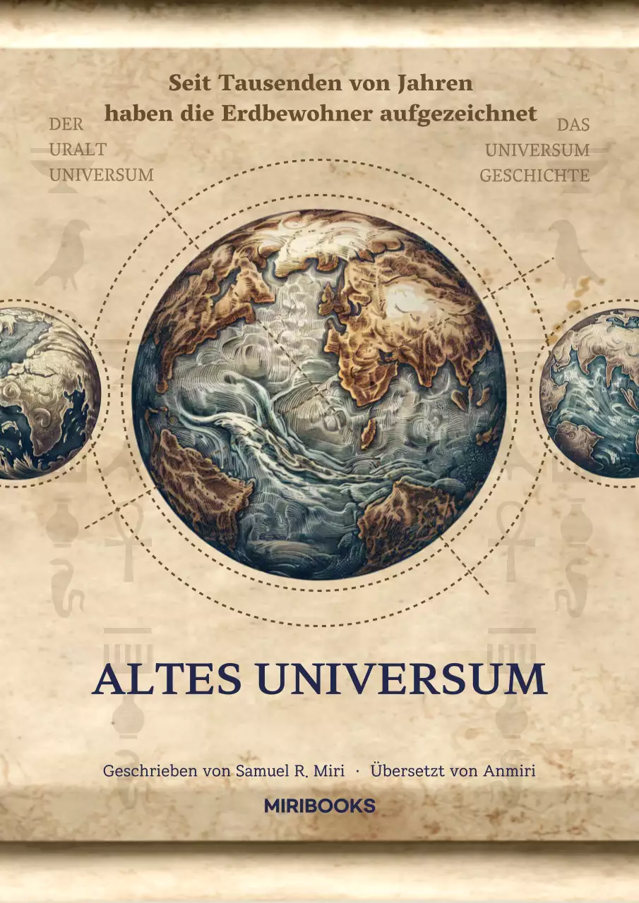 Braun und marineblau Pergament Konzept alten Universum