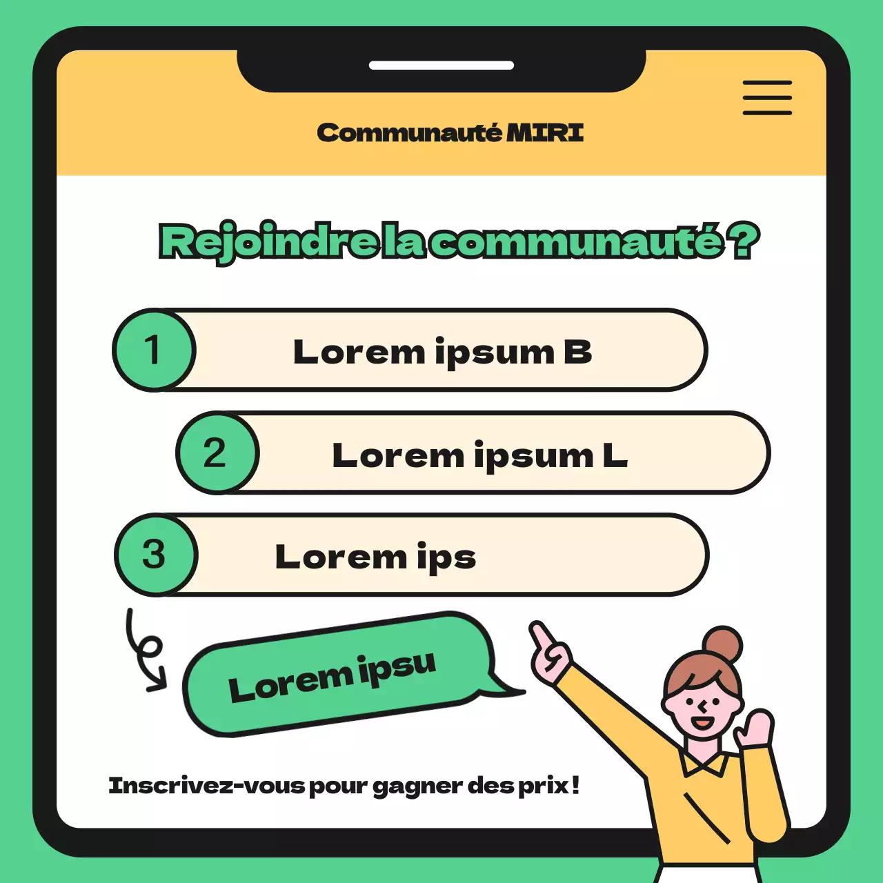 Promouvoir une plate-forme communautaire simple, verte et jaune