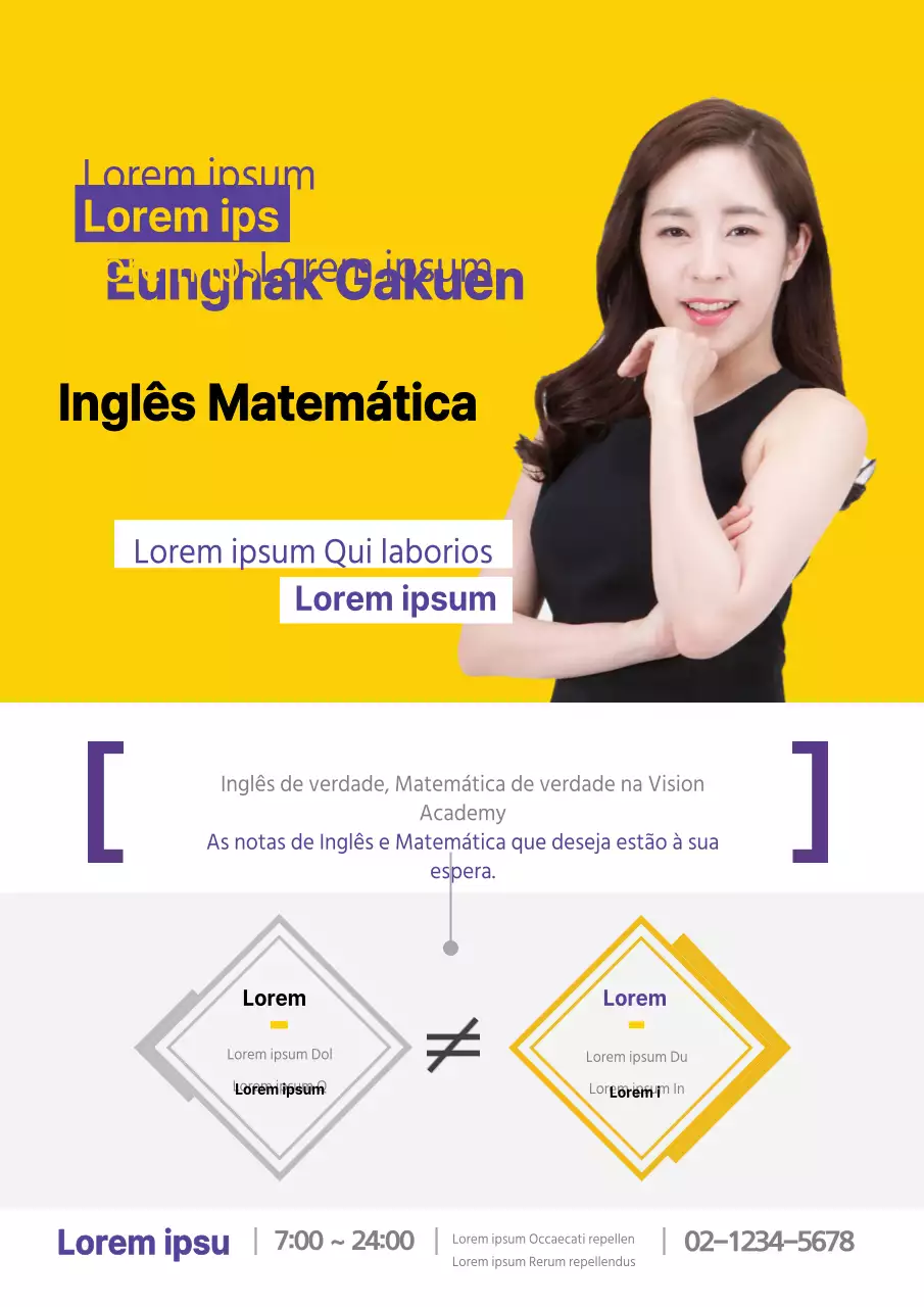 Promoção escolar simples com formas amarelas
