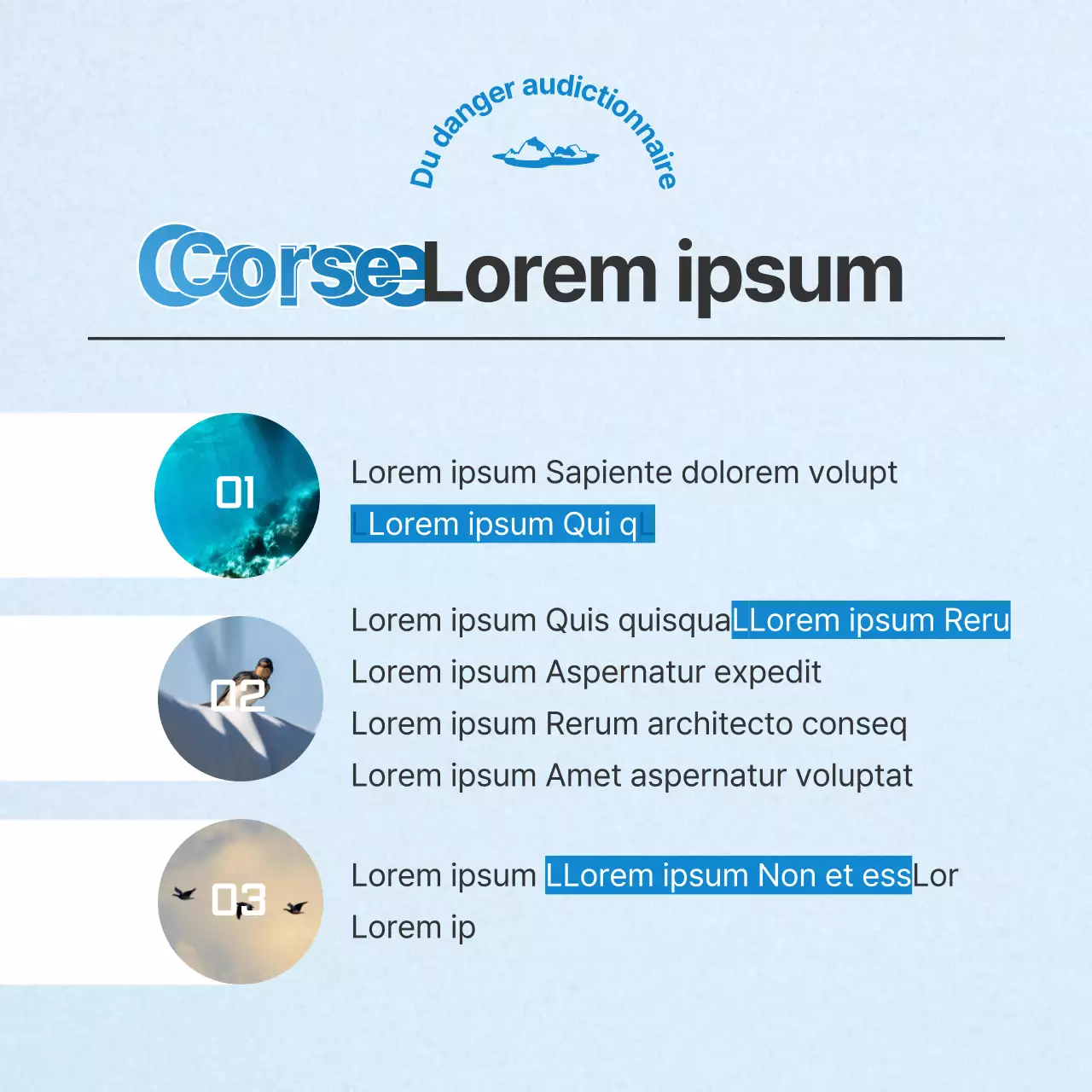 Un billet d'information simple, bleu clair et bleu pour la Journée de la lecture