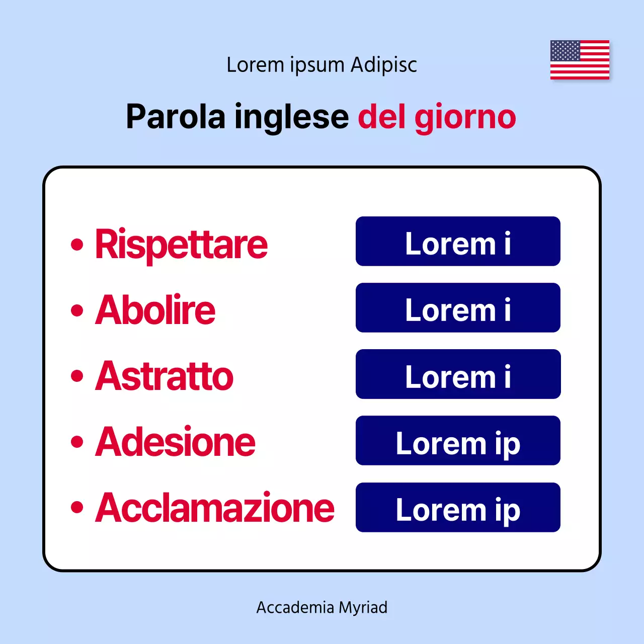 Parole semplici in inglese in azzurro e blu risorse didattiche