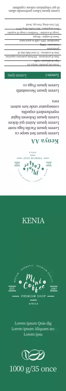 Confezione regalo in chicchi di caffè verde