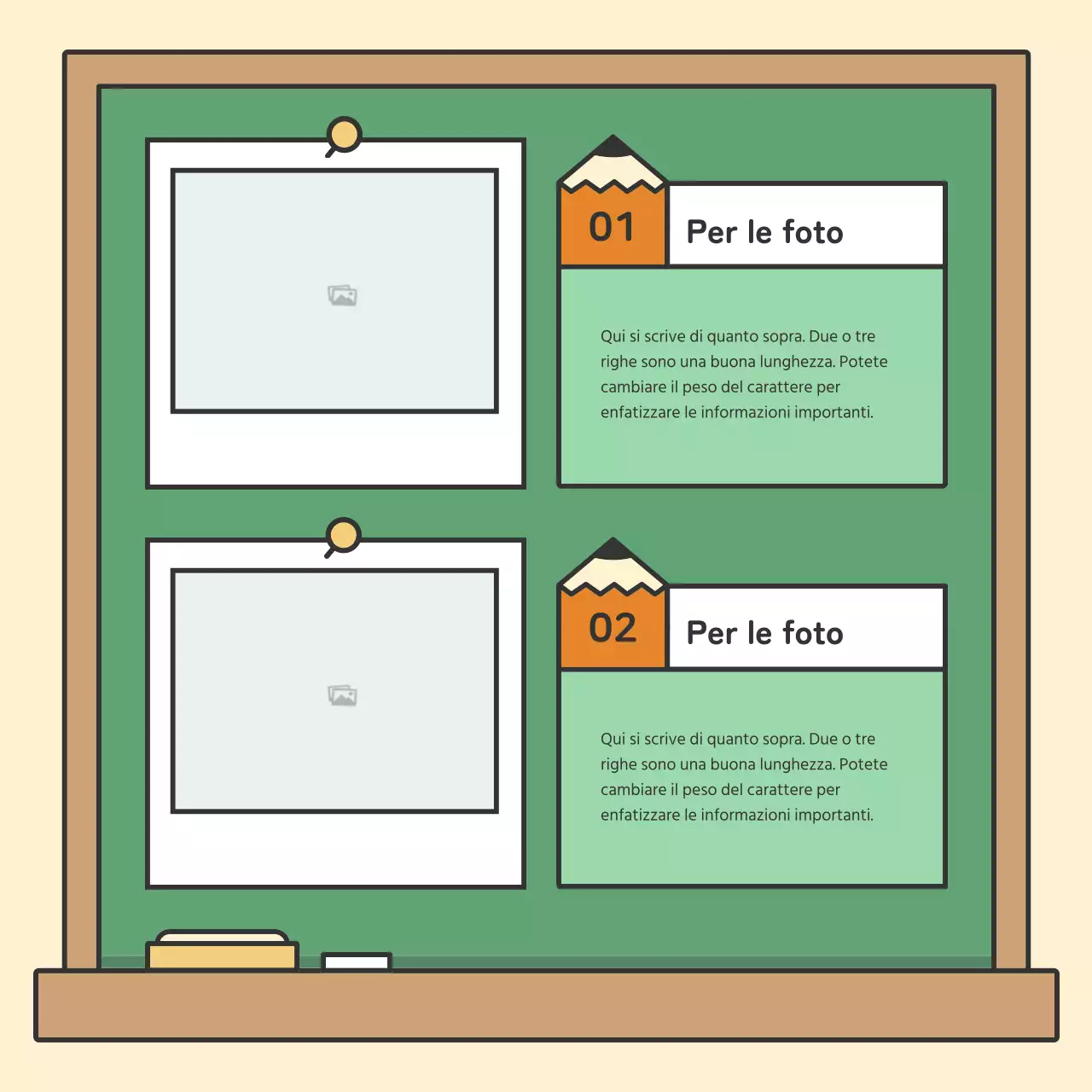 Schede didattiche con gesso colorate e simpaticheNews