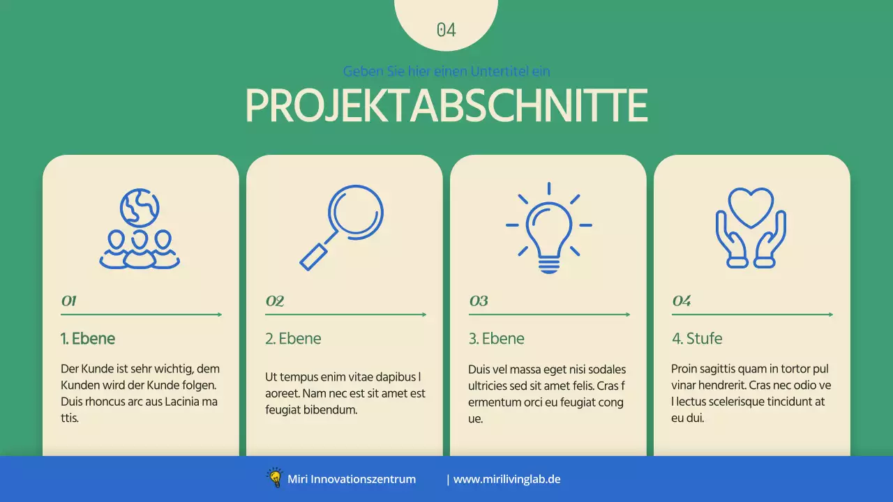Ein einfacher grüner und blauer Geschäftsvorschlag zur Förderung der Selbstversorgung