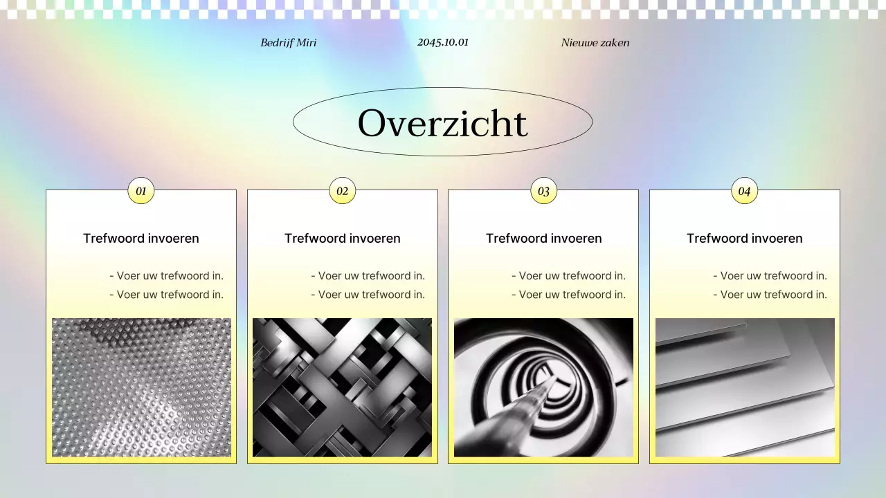 Kitscherig zakelijk projectvoorstel in geel