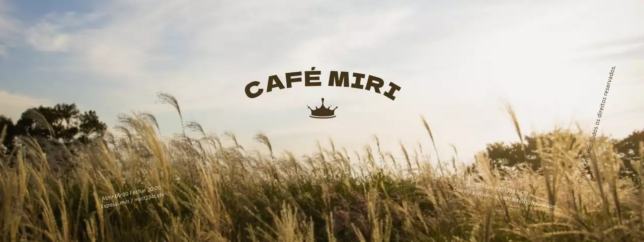 Promover um café com uma paisagem quente e outonal de musgo
