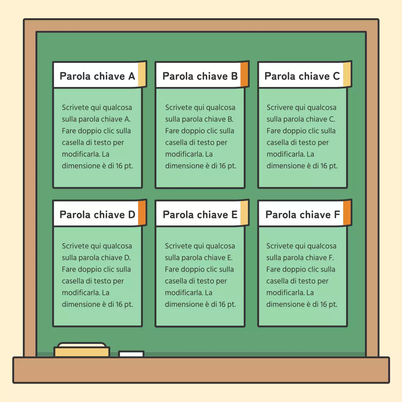 Schede didattiche con gesso colorate e simpaticheNews