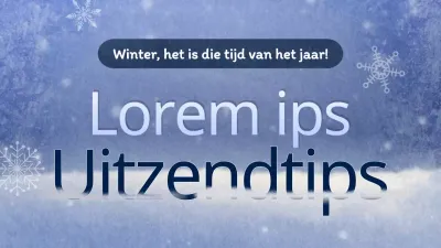 Besneeuwd winterconcept in wit en marineblauw