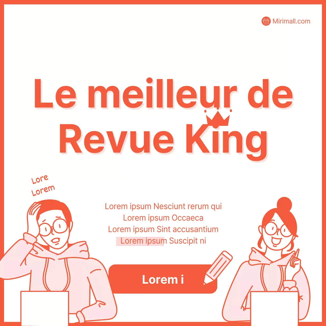 Promouvoir un simple événement de révision orange et blanc