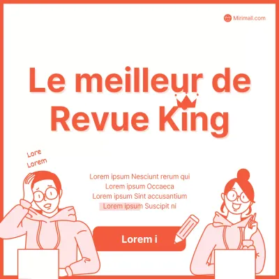 Promouvoir un simple événement de révision orange et blanc