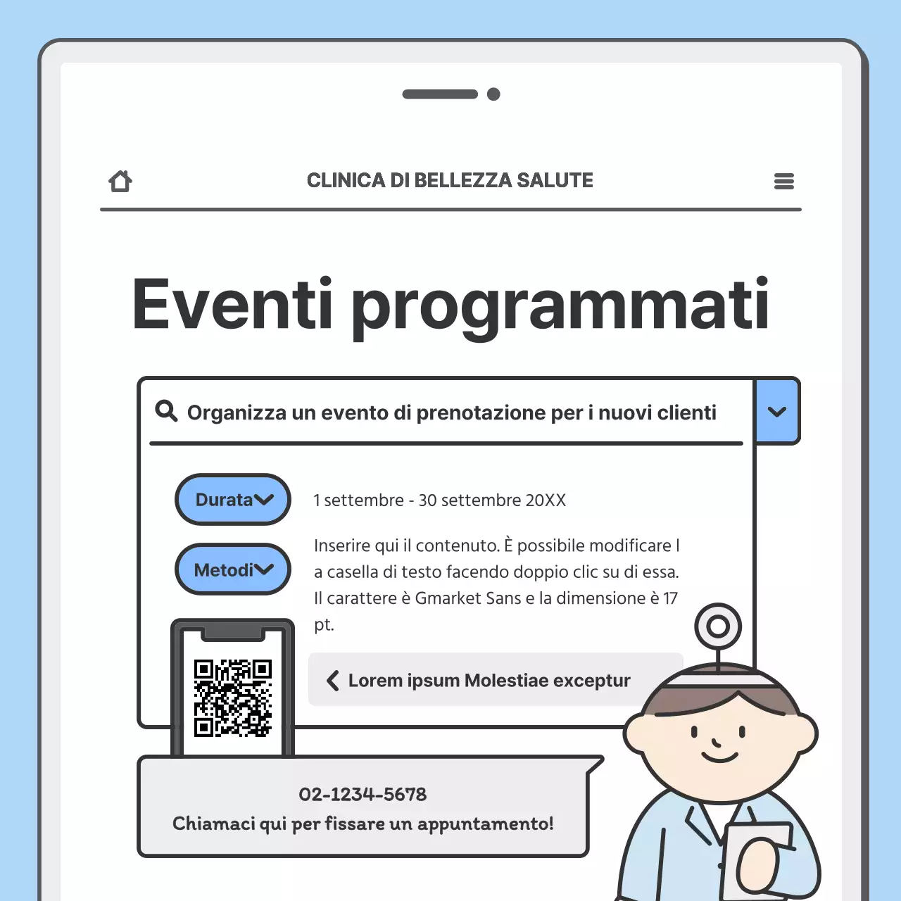 Promuovete il vostro ospedale con un simpatico concept mobile in azzurro