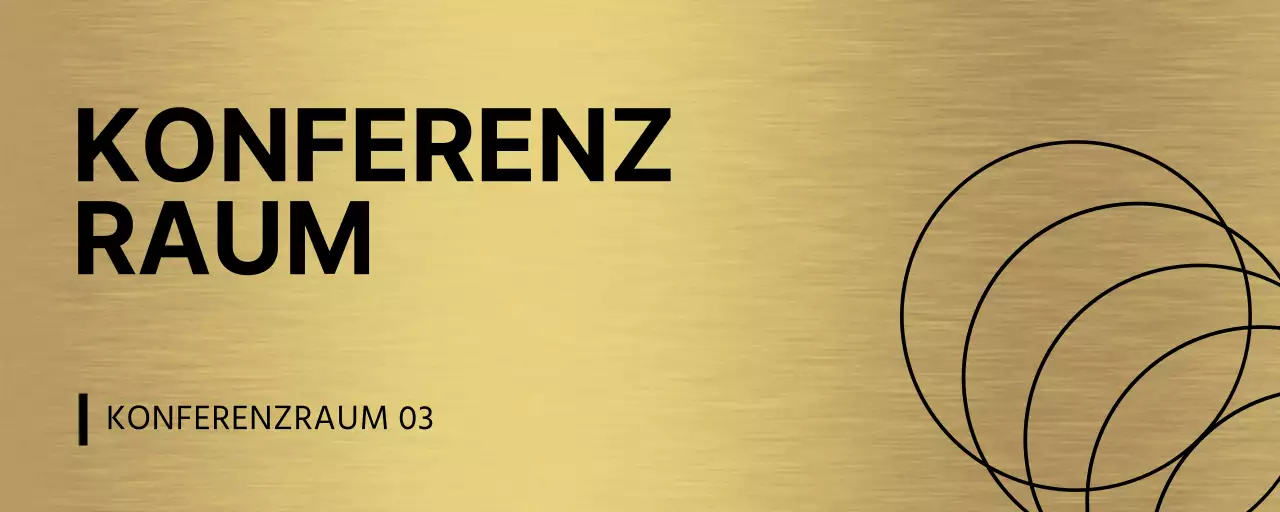 Name des Tagungsraums mit schwarzer Linie