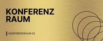 Name des Tagungsraums mit schwarzer Linie