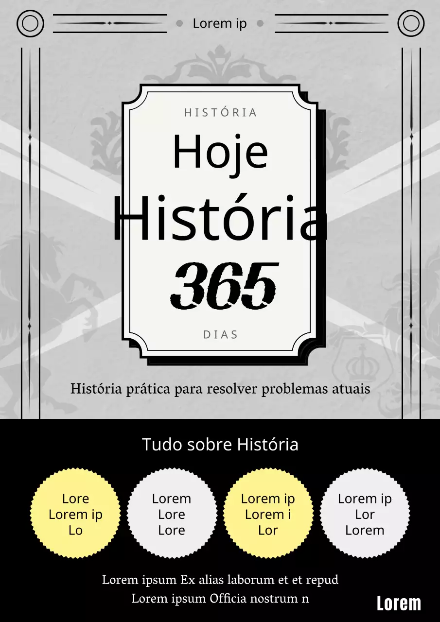 Capa de livro de história medieval a preto e branco