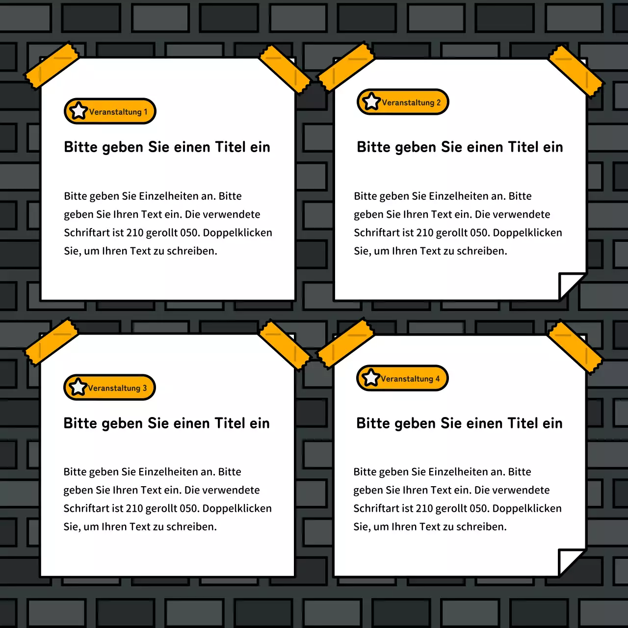 Einfache und niedliche Illustration Stil Veranstaltung mit blauen, roten und gelben Akzenten