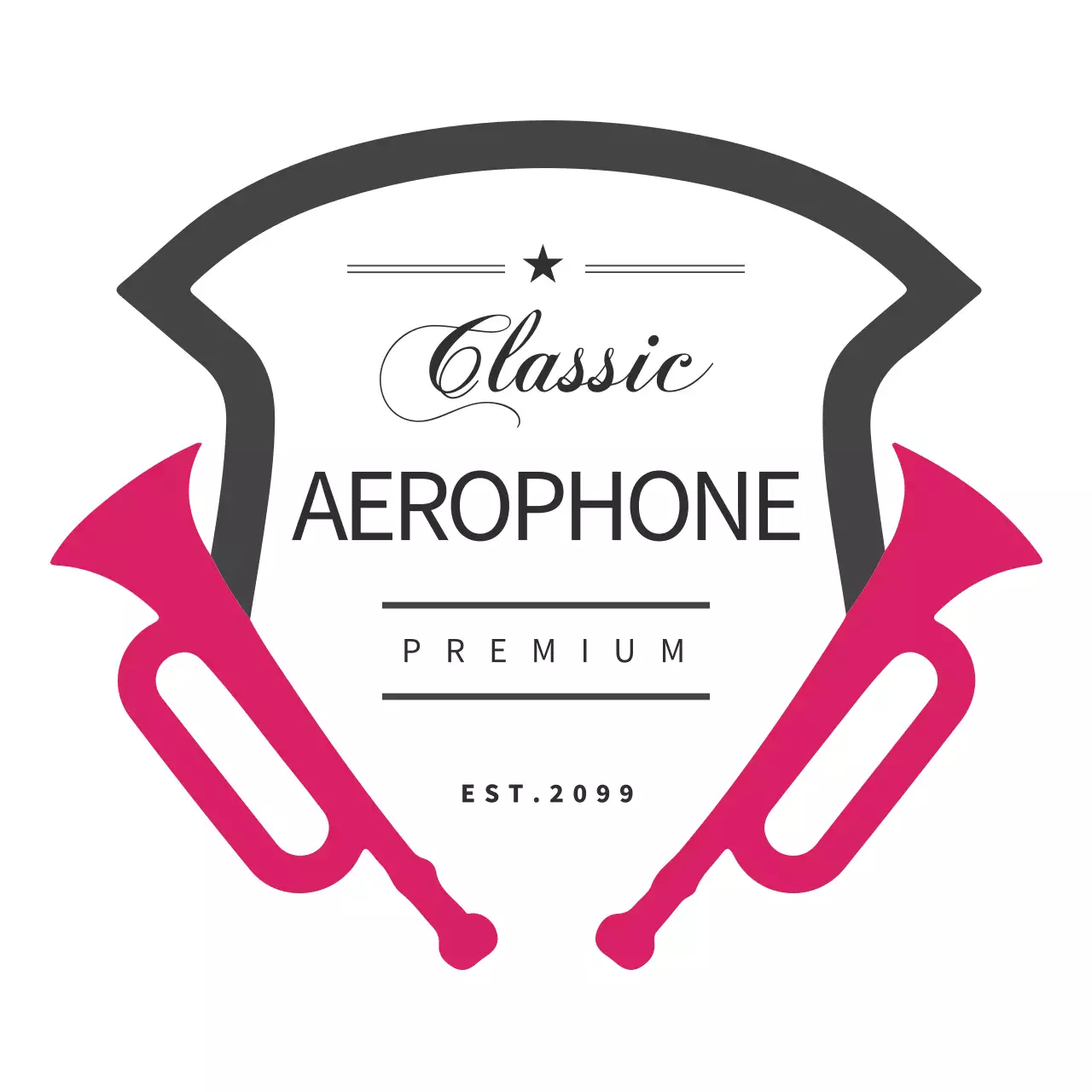 ピンク クラシック 楽器 ロゴ