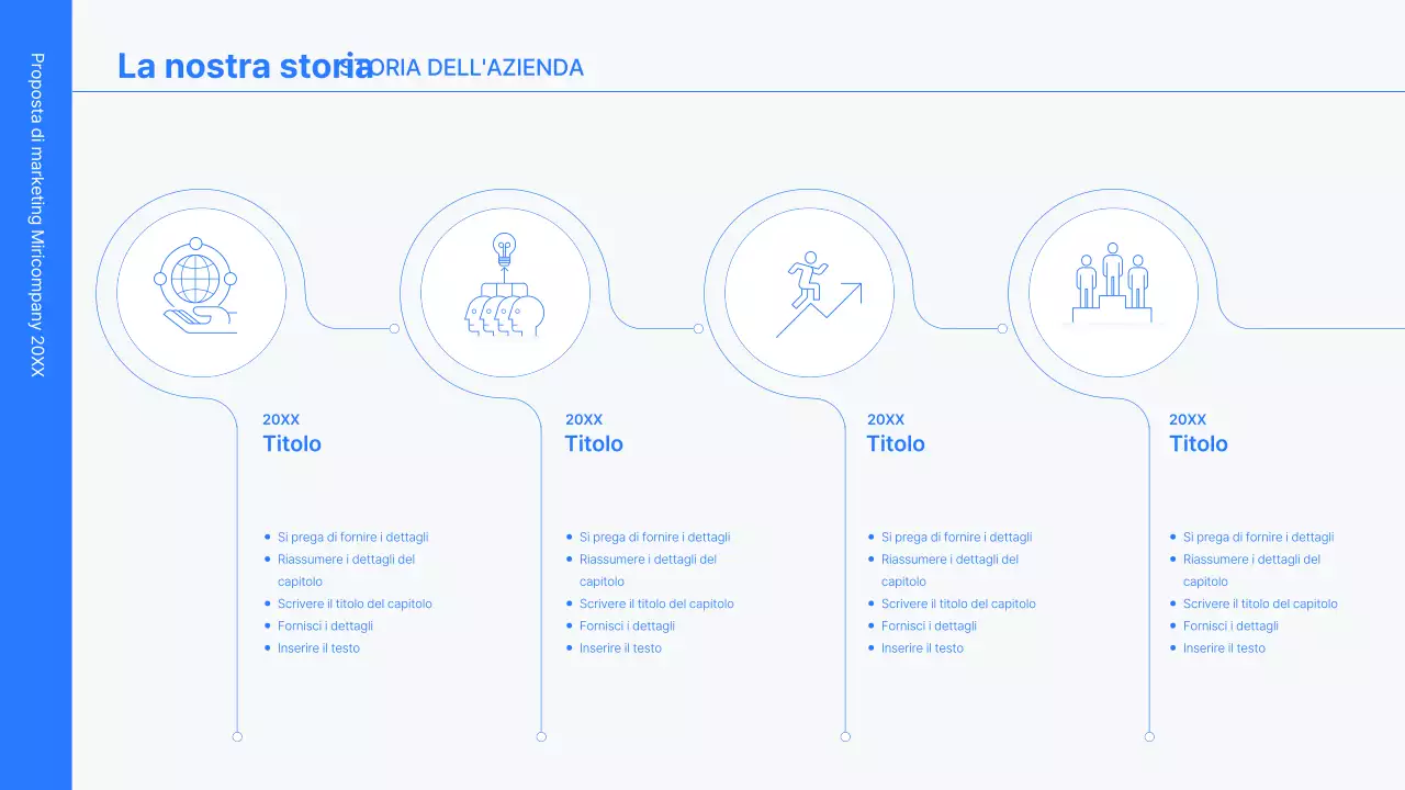 Kit di concetti aziendali con linee blu, minimaliste e semplici