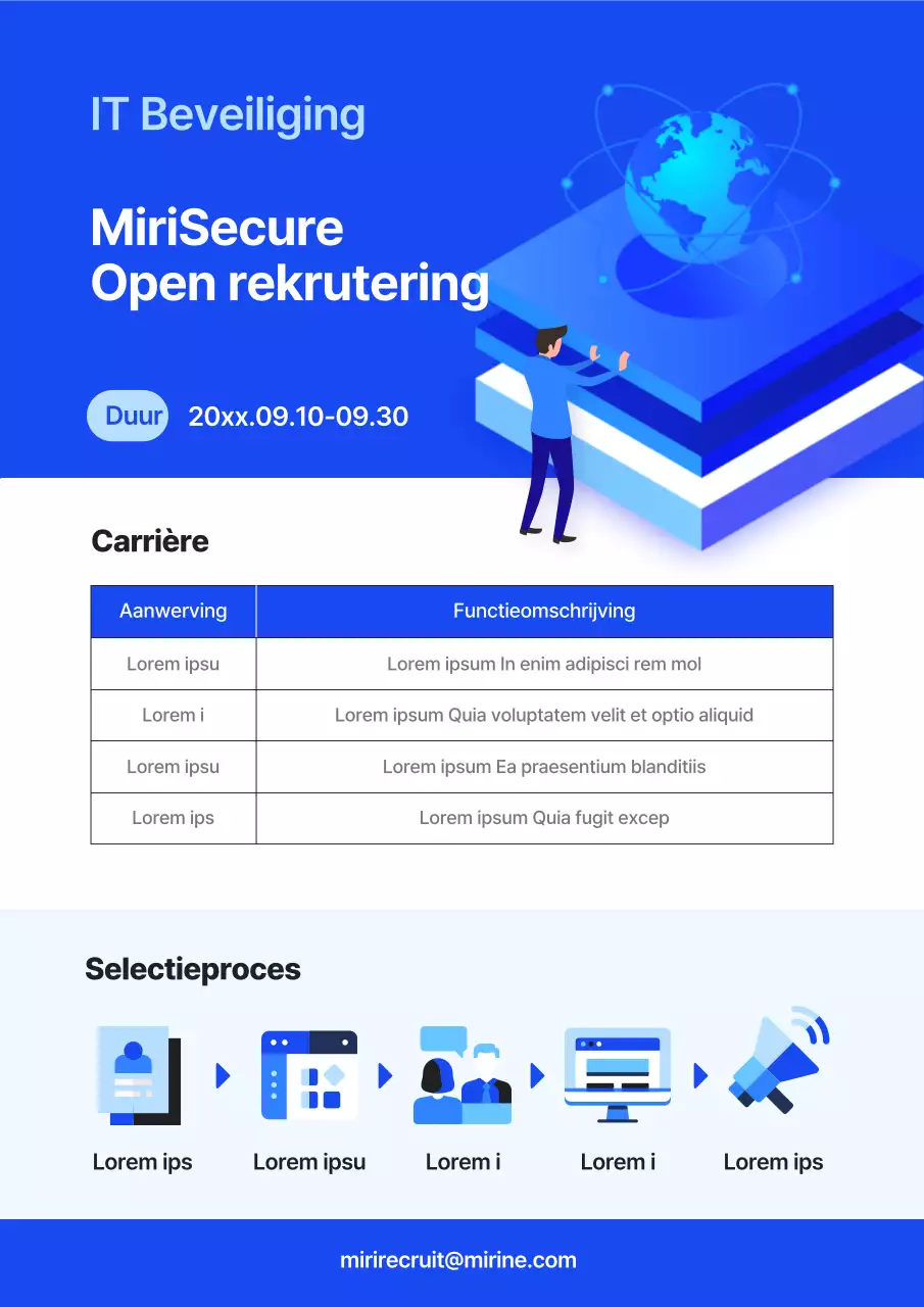 Blauw, eenvoudige IT-beveiligingsbedrijf vacatures in blauw