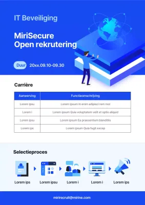 Blauw, eenvoudige IT-beveiligingsbedrijf vacatures in blauw