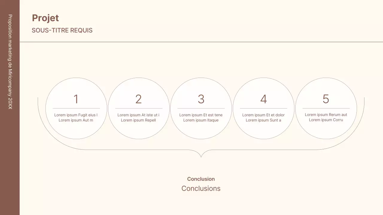 Un kit de concept d'entreprise avec des lignes minimalistes et simples en marron.