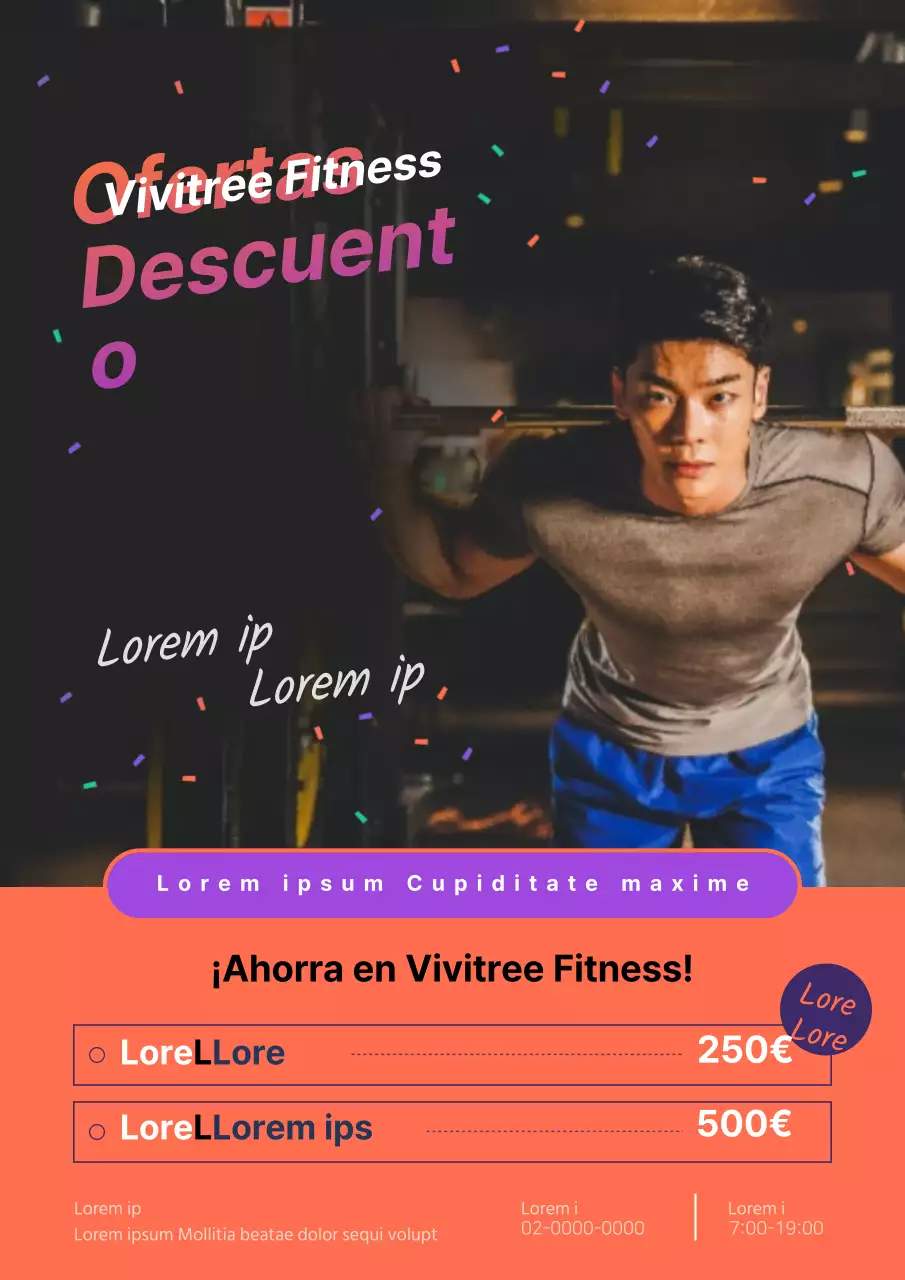 Promoción de descuentos abiertos para entrenamientos crujientes Captación de nuevos socios