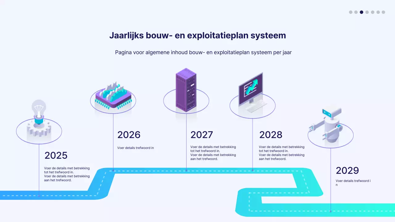 Tijdlijn pictogram met blauw en paars kleurverloop