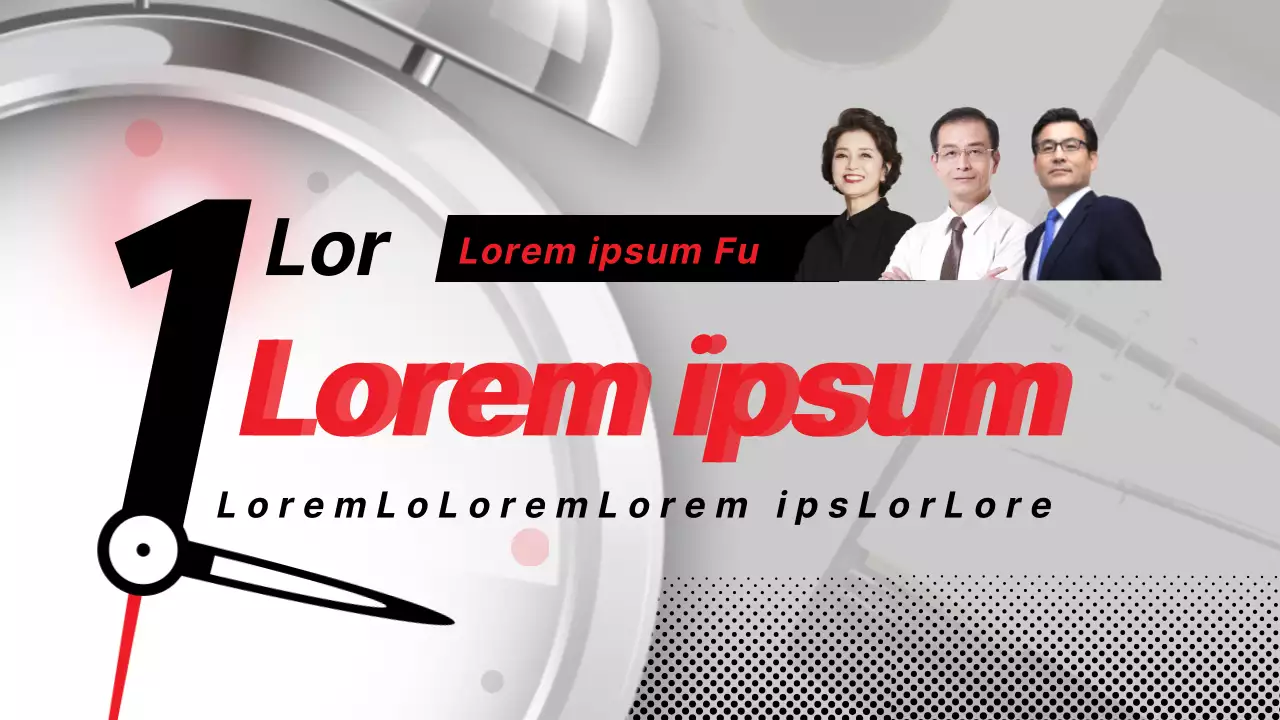 Zeitmanagement-Tipps Thema mit einem monotonen roten Zeitkonzept