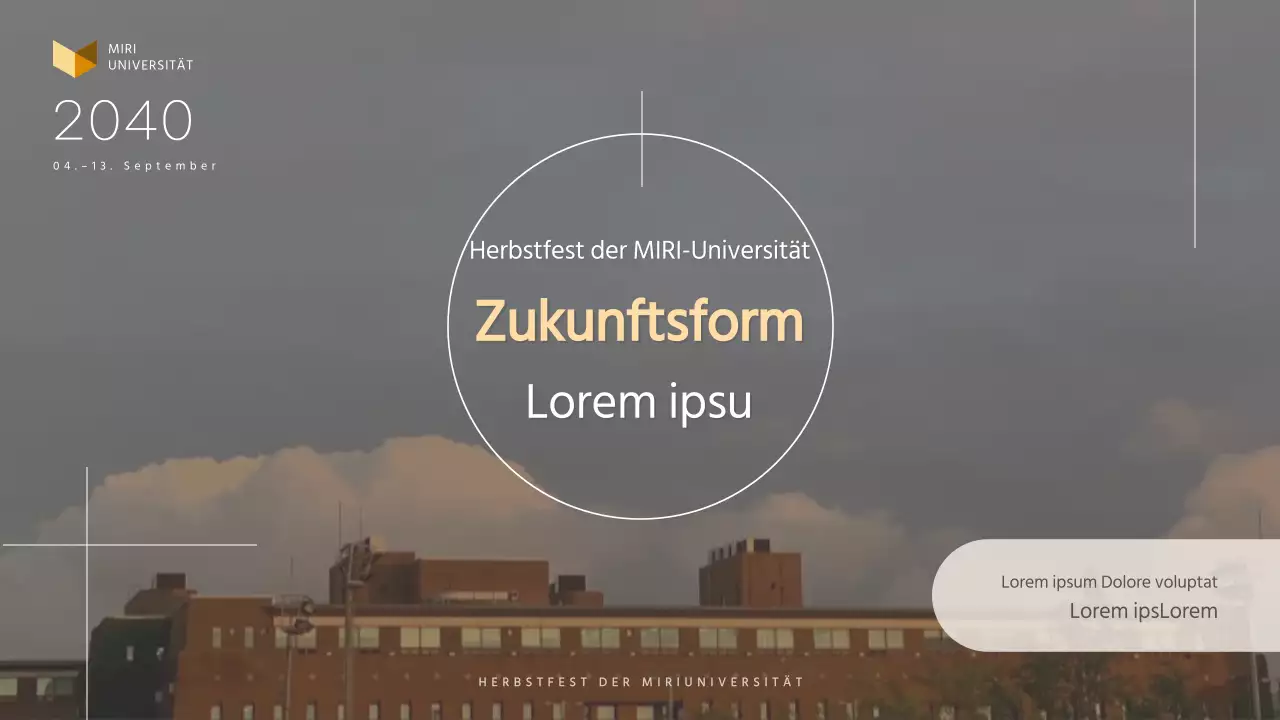 Einfacher beige-schwarz-weißer Vorschlag für das Sponsoring eines Universitätsfestivals