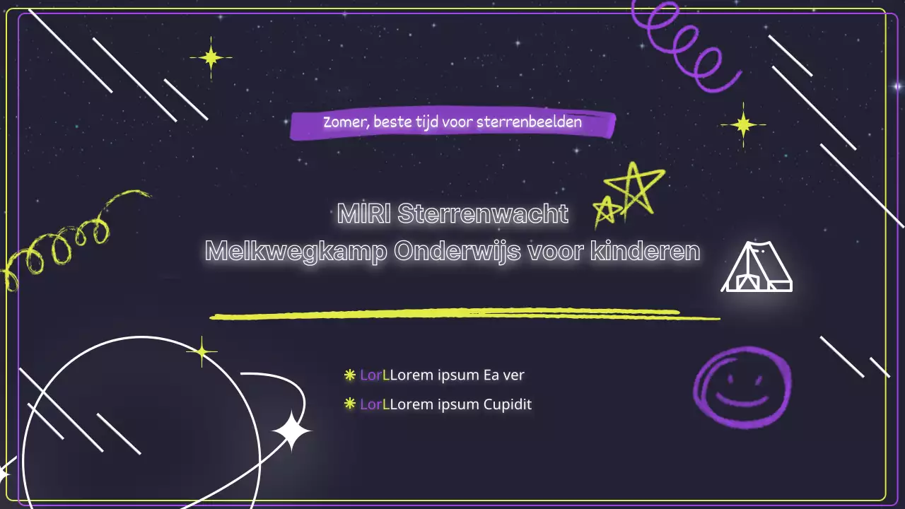 Mystiek neongeel en paars trainingsmateriaal