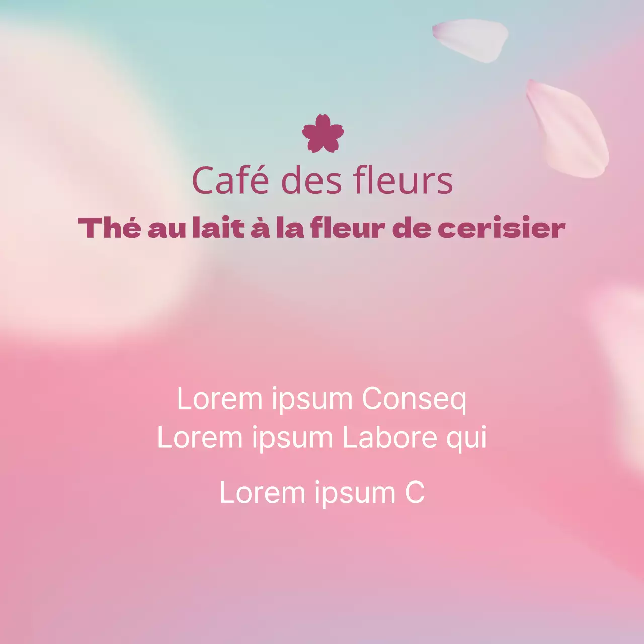 Thé au lait à la fleur de cerisier