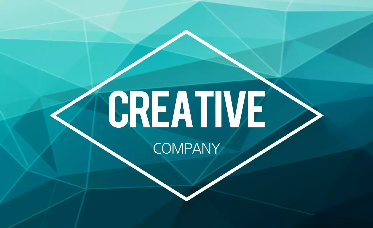 青 モダン ロゴ 会社案内 ファンシーバナー