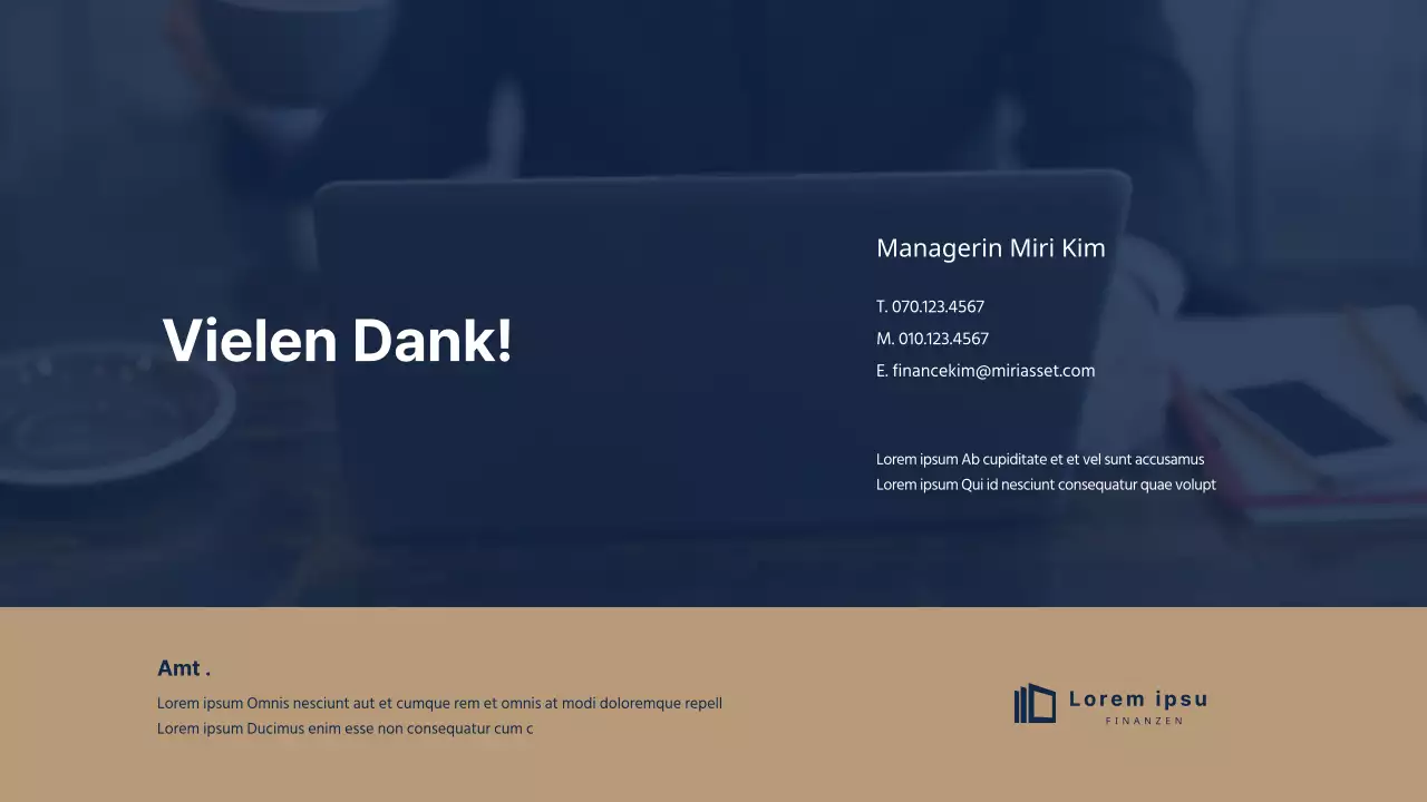 Ein Leitfaden für die persönliche Finanzplanungsberatung in Marineblau und Beige