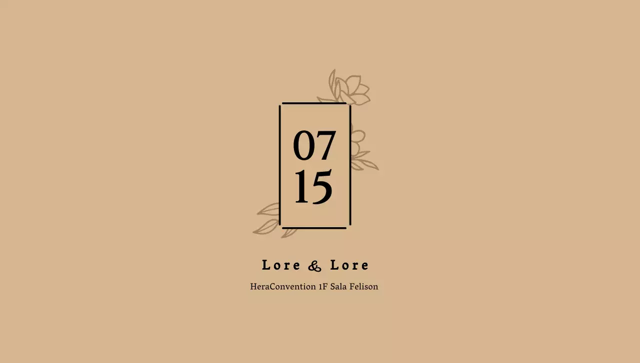 Busta per cartolina di invito a nozze con testo e cornice floreale quadrata