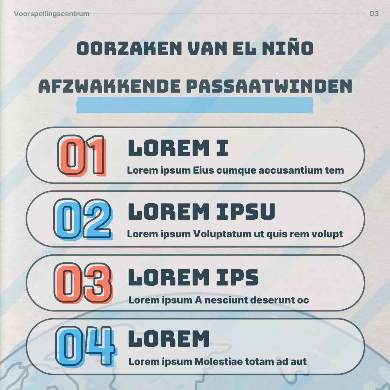 Retro klimaatobservaties in beige en lichtblauw