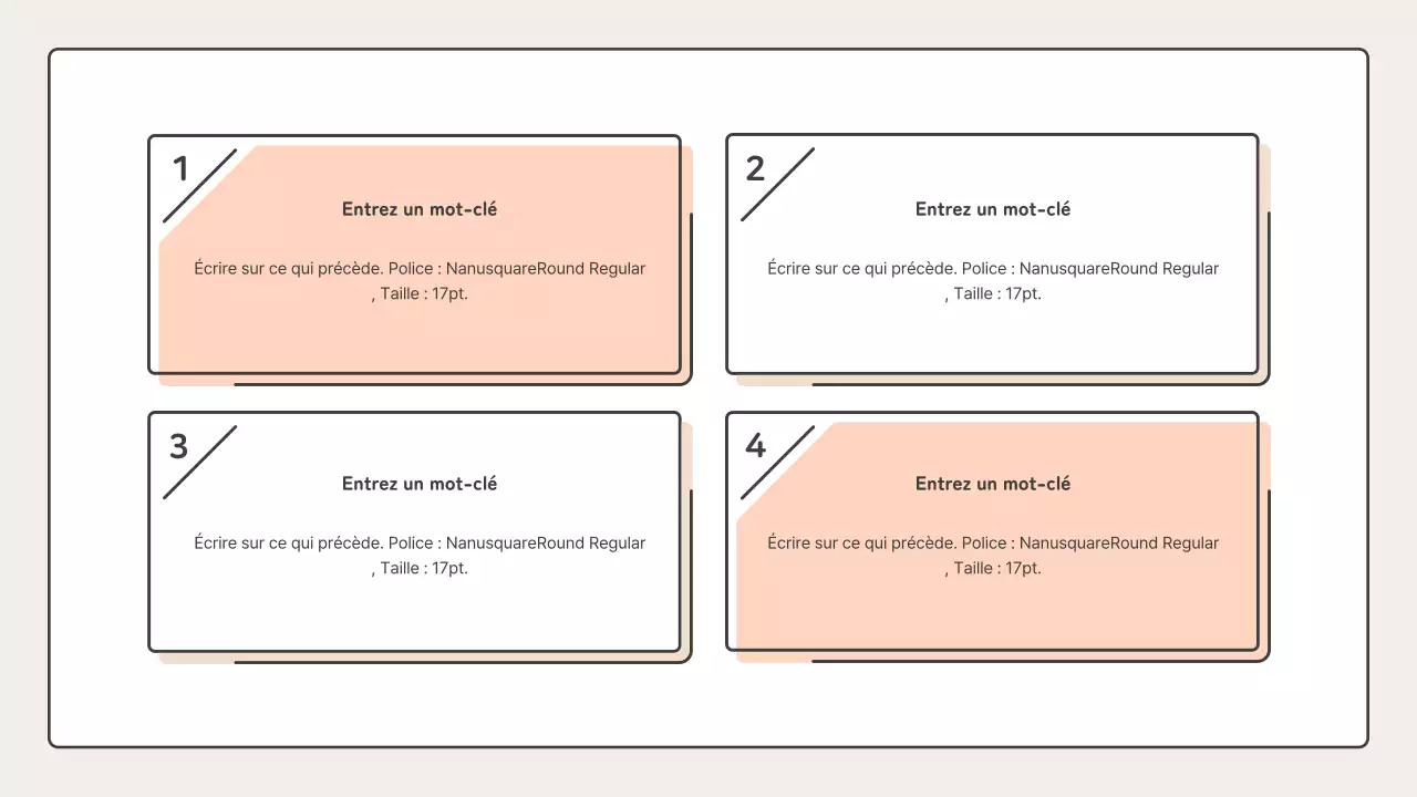 Éducatif avec des formes ponctuelles en rose et beige