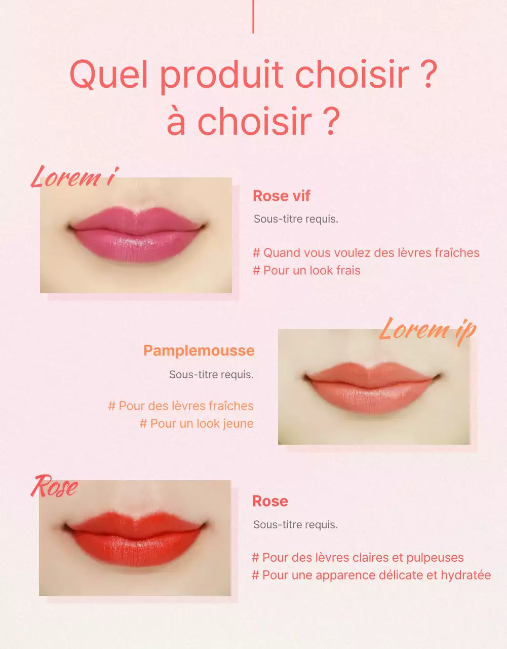 Voici un rouge à lèvres rose, frais et lumineux