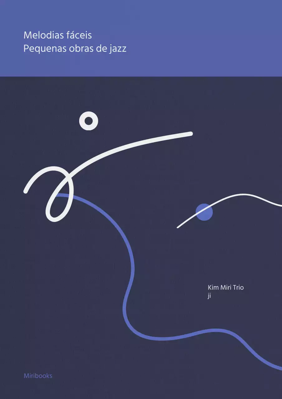 Uma suite de jazz simples, com tema de linhas, em azul-marinho e branco