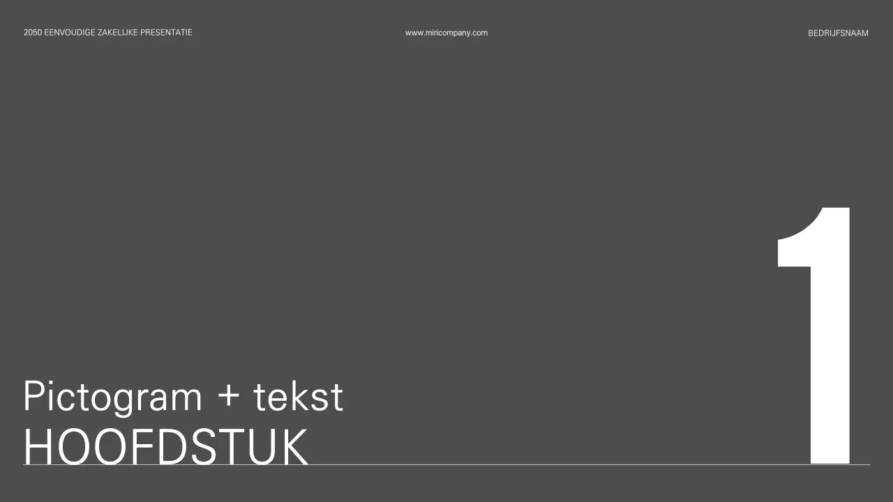 Eenvoudige zakelijke presentatie in zwart-wit