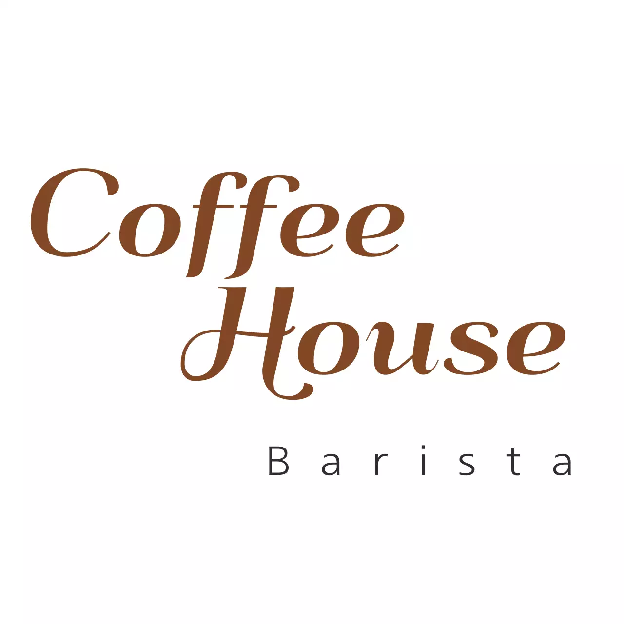 茶色 シンプル コーヒー ロゴ