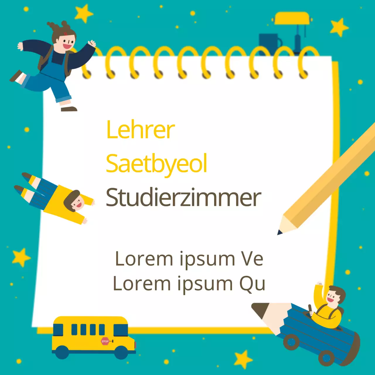 Arbeitszimmer_Quadratisches Poster