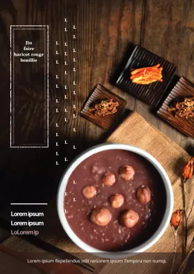 Promouvoir le menu d'hiver d'un restaurant avec une grande photo jaune de nouilles udon