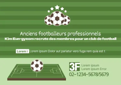 Recrutement de membres pour un club de football
