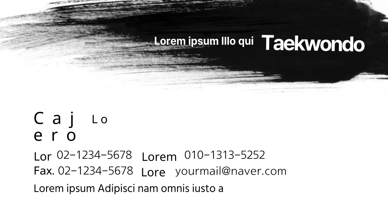 Tarjeta de visita de la escuela de boxeo