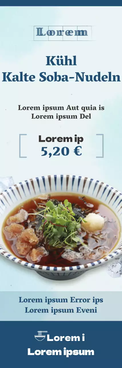 Sommerfrische kalter Buchweizen X-Banner in Hellblau und Blau