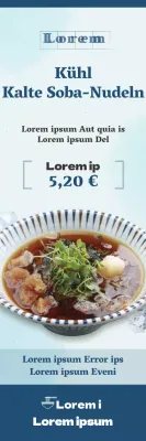 Sommerfrische kalter Buchweizen X-Banner in Hellblau und Blau