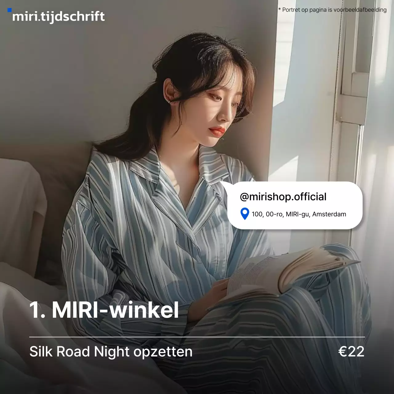 Lichtblauwe moderne mode advertentie