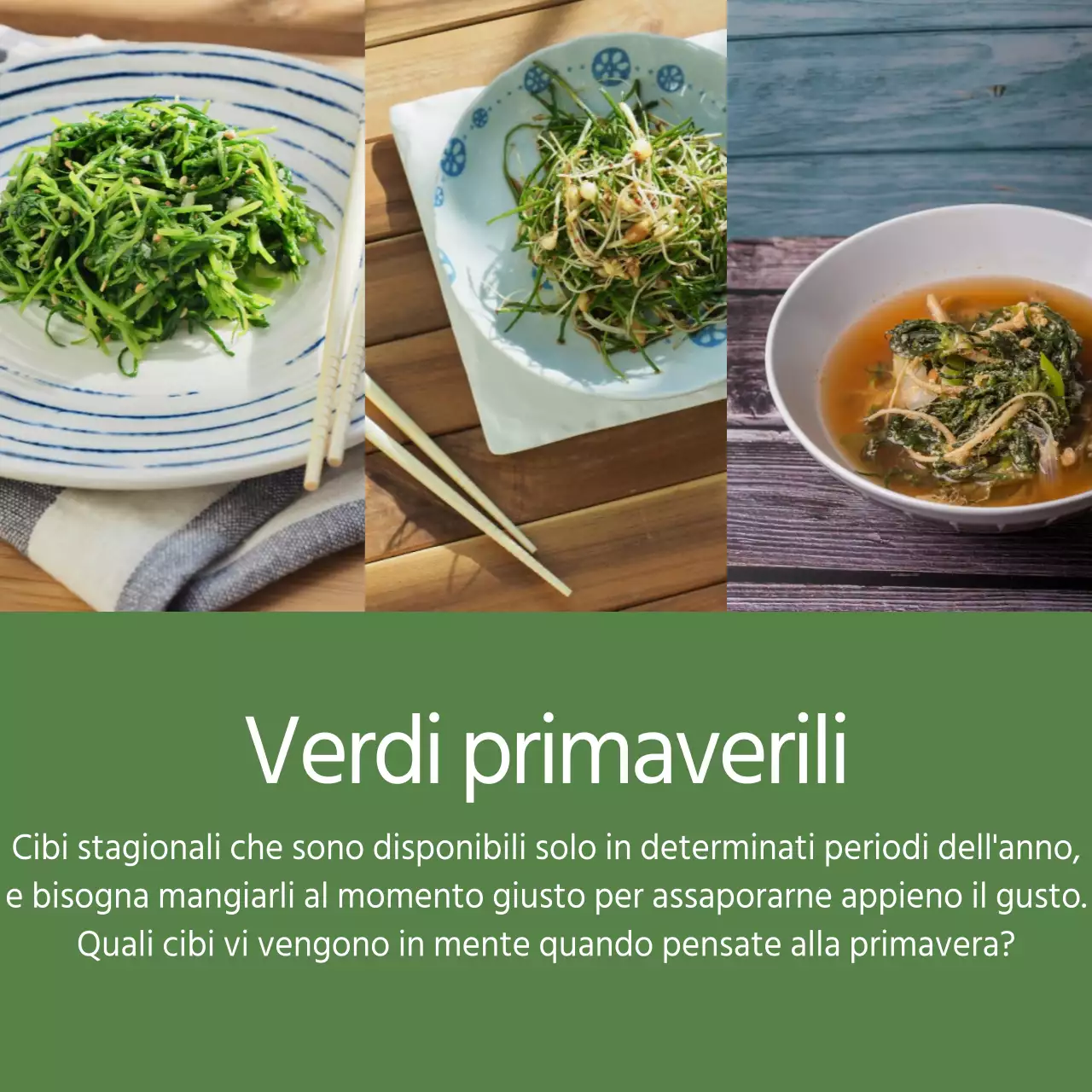 Cibi di stagione per la primavera