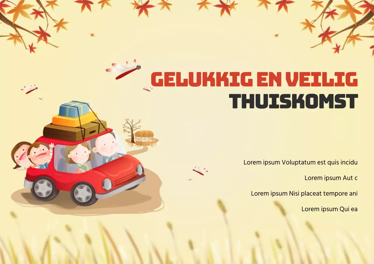 Veilige reis naar huis